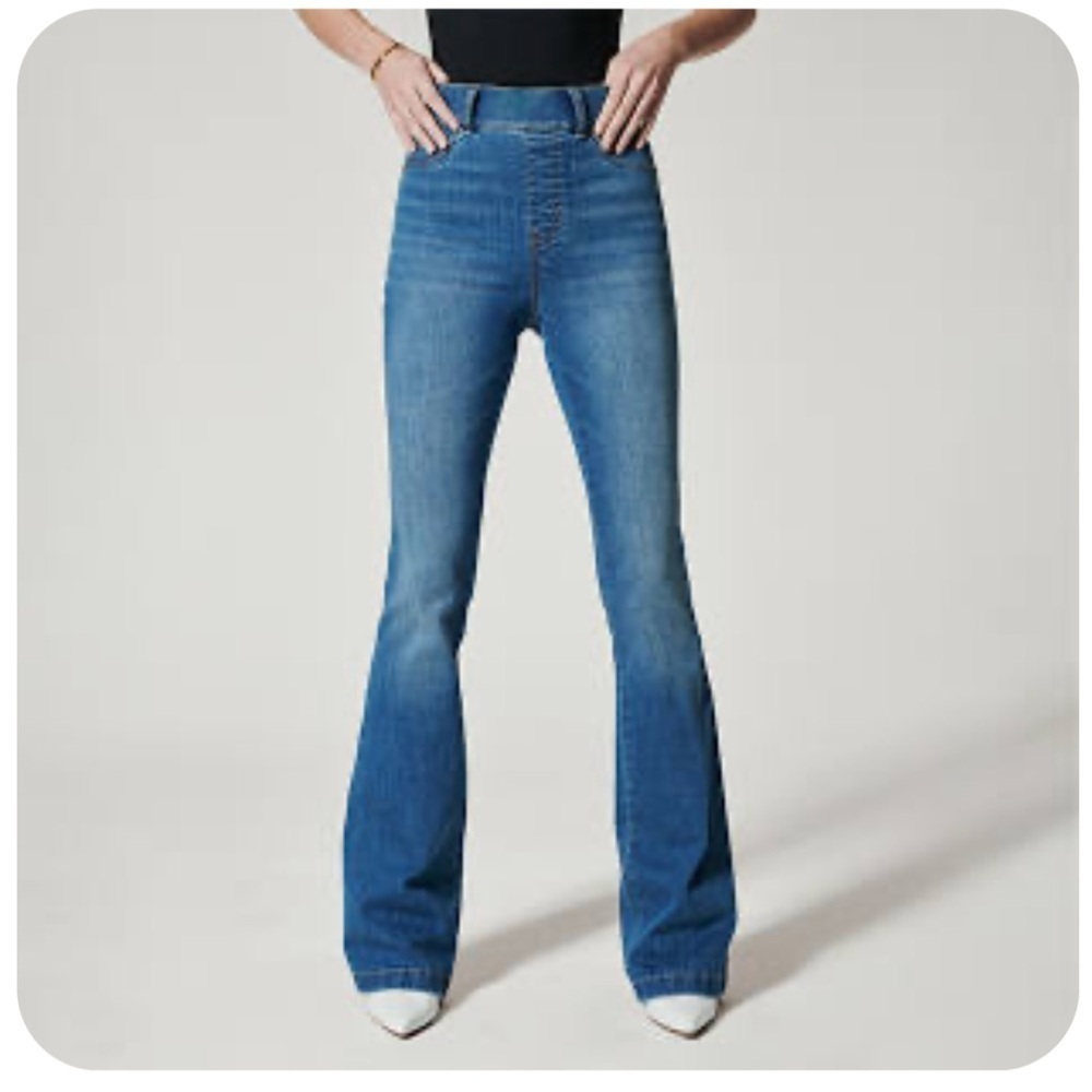 Spanx NEW WITH TAGS Pull on Flare Jeans small boho minimalist classic retro